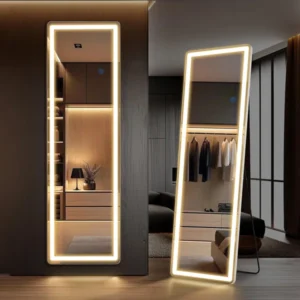 LED Full Length Mirror with Adjustable Lighting&Dimmable Brightness